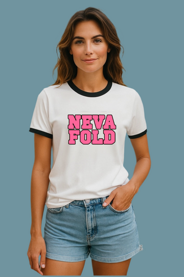 NEVAFOLD Black Trim Girlfriend White T-Shirt